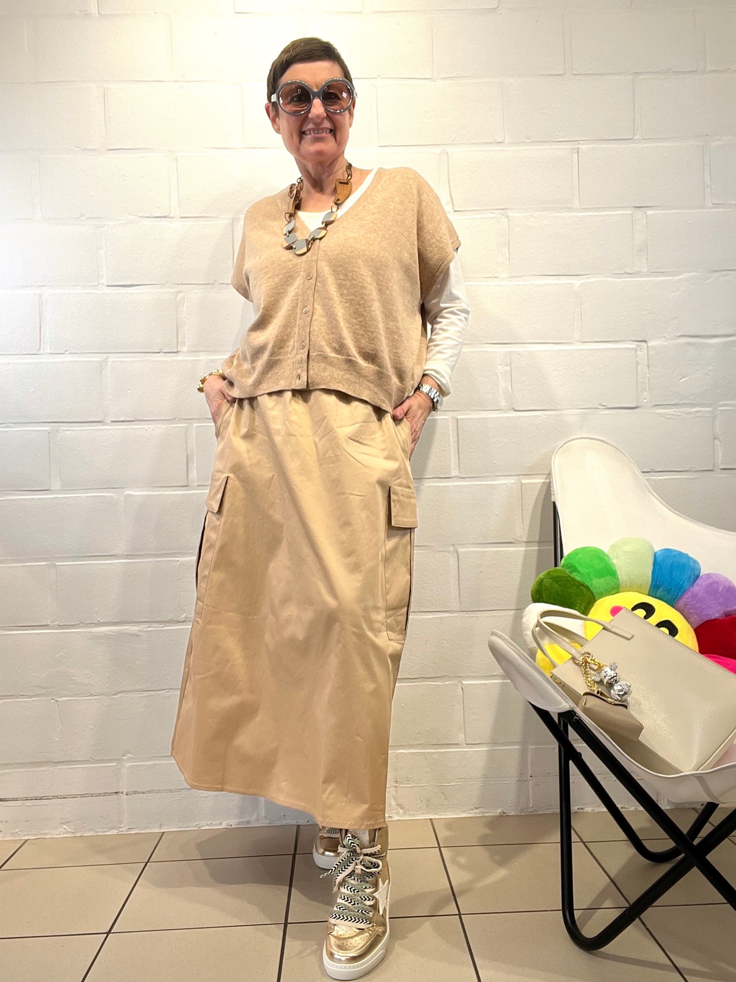 NEVADA jupe longue & poches cargo