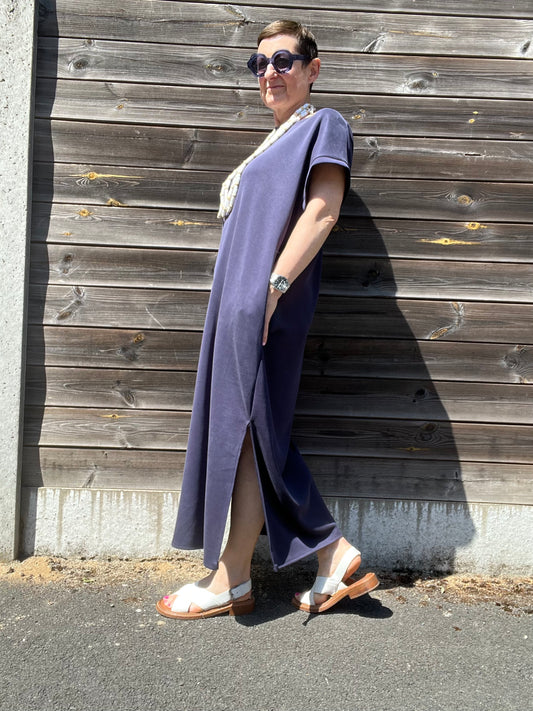 REALTIME robe longue en jersey navy
