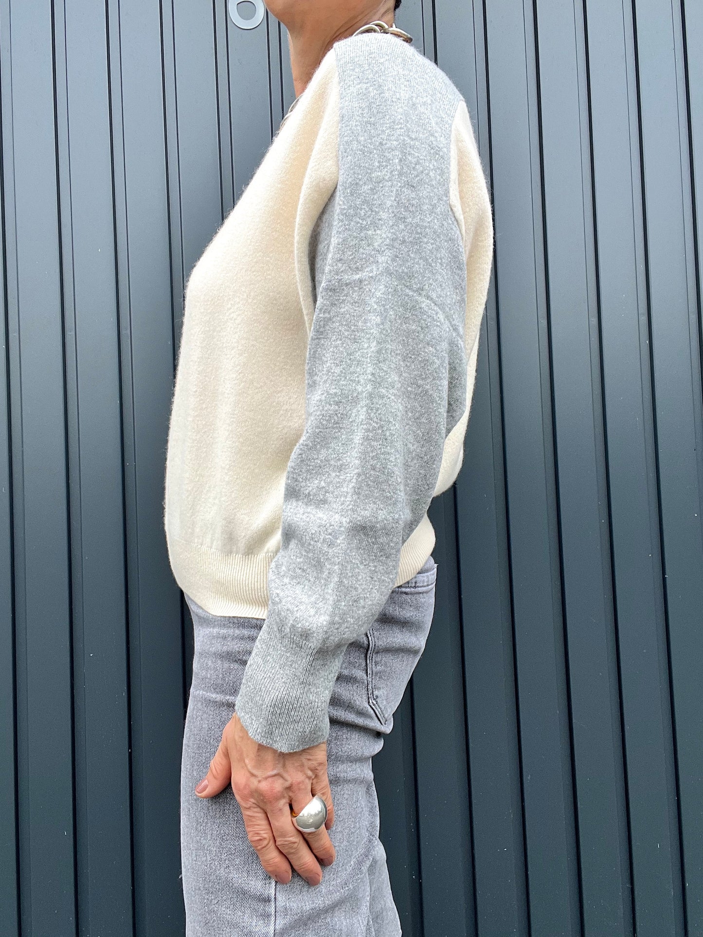BRIDGE pull en laine bicolore