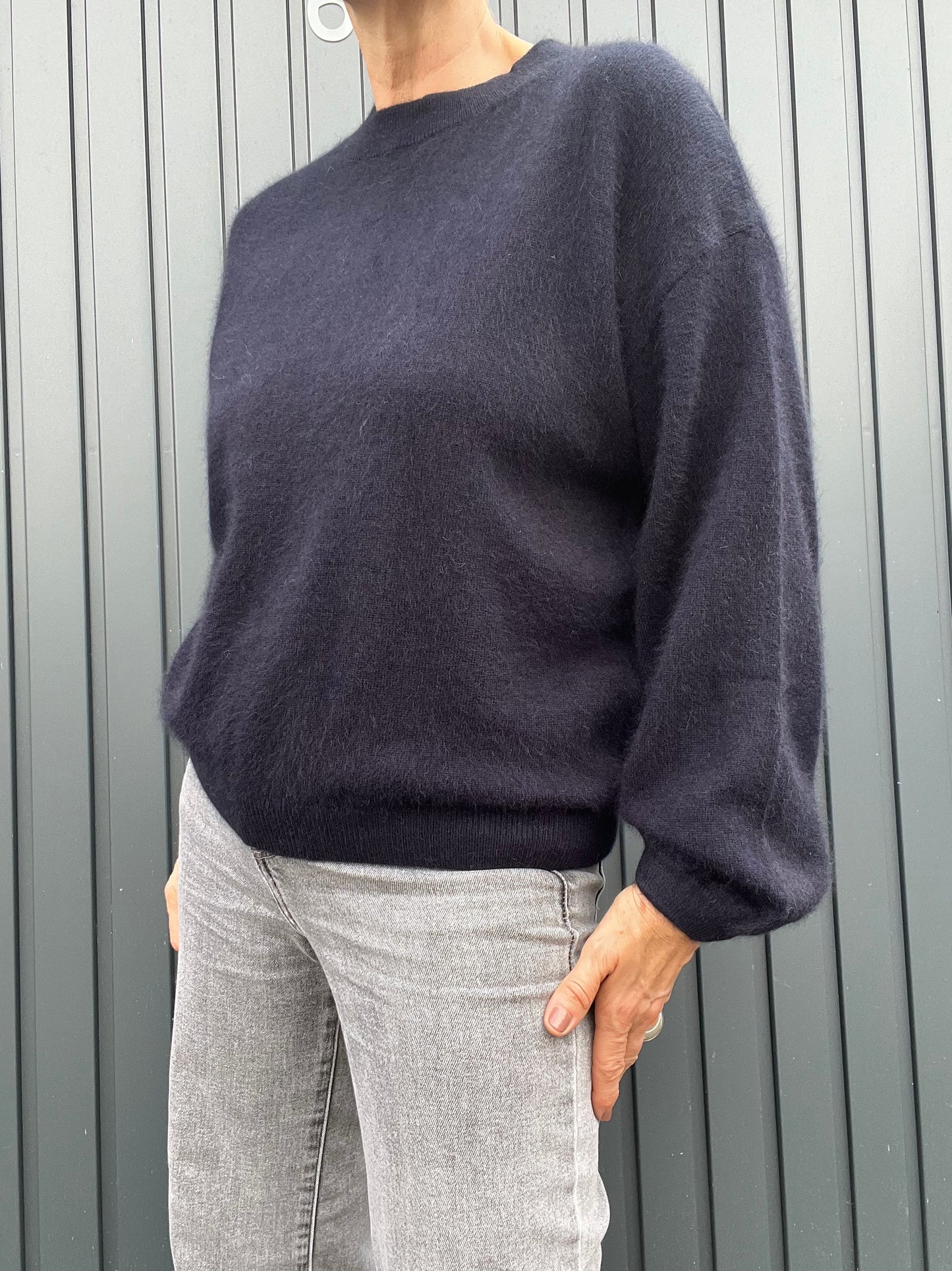 COLORADO pull sweater manches bouffantes navy