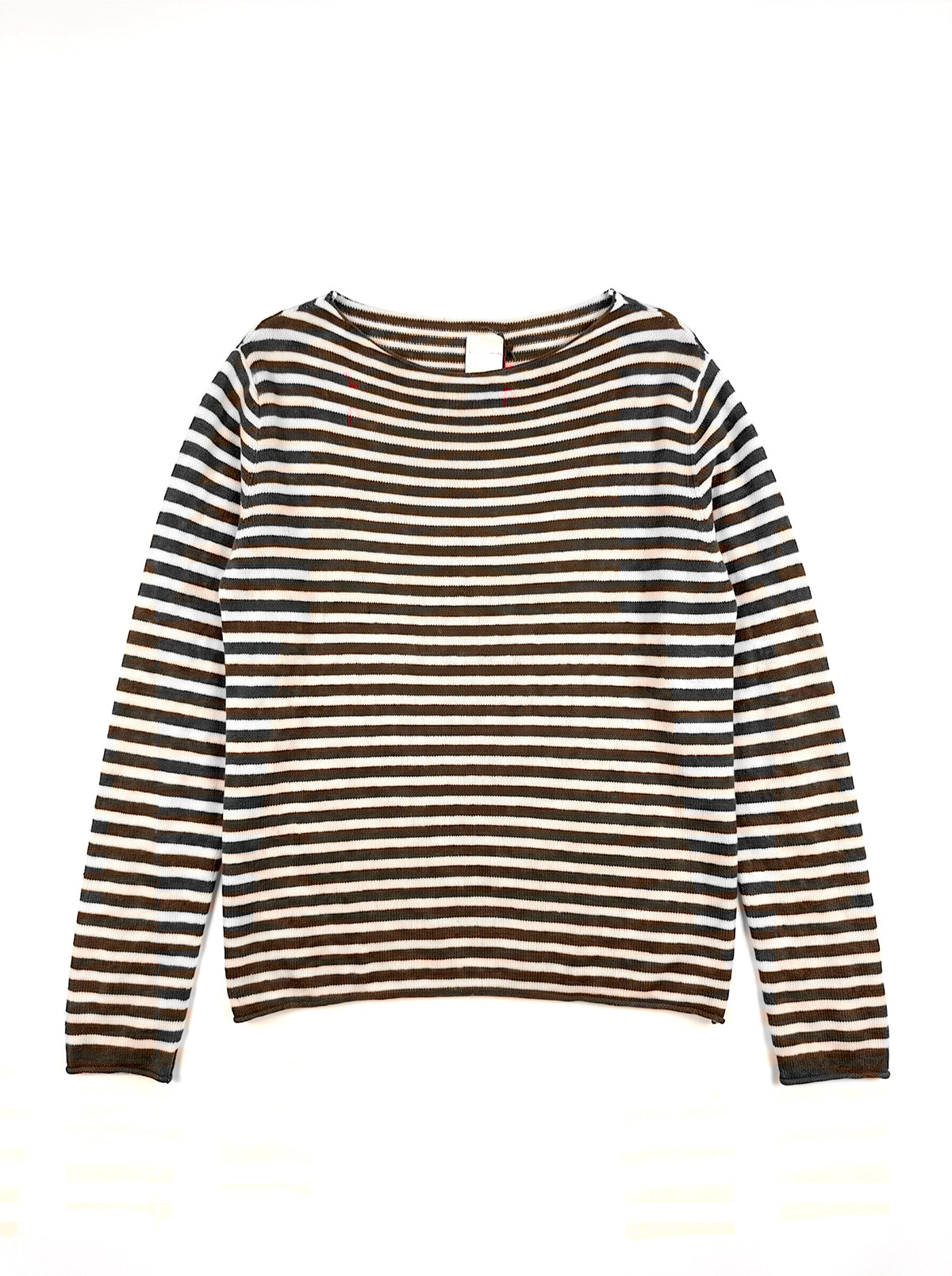 VITA pull à rayures bicolores choco/cream