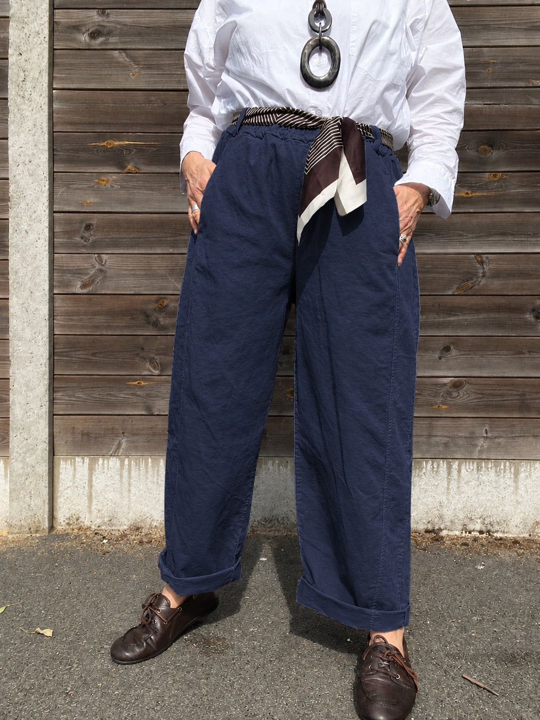BARVEL pantalon barrel baby velours navy