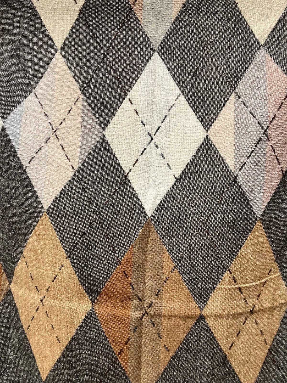 COLINN écharpe motif losanges grey/beige