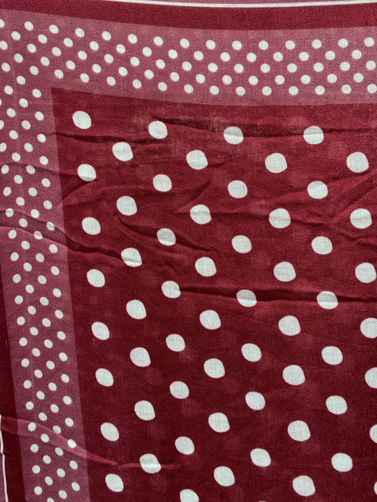 LORE foulard bicolore motif pois wine