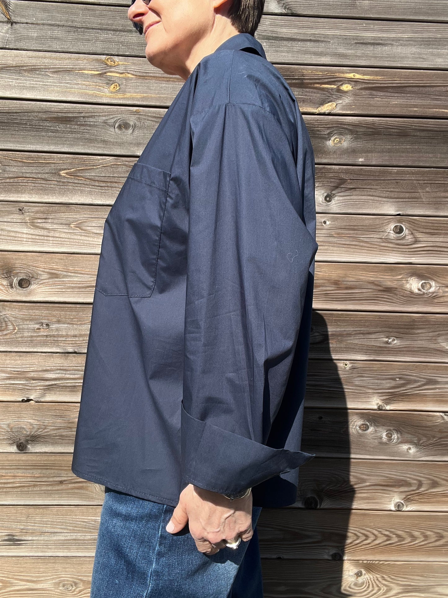 JOB chemise en coton navy