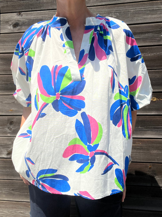 POSI blouse imprimée manche baloon bic