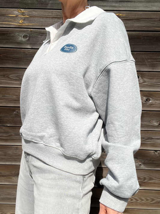 AITANA sweat col polo grey