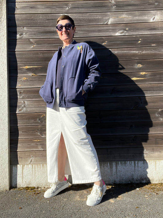 CALISSY bomber en coton navy