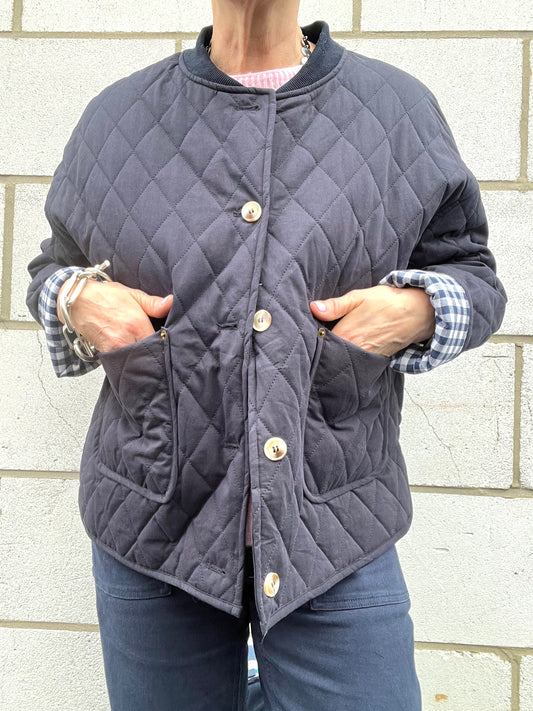 VITTORIA veste matelassée navy
