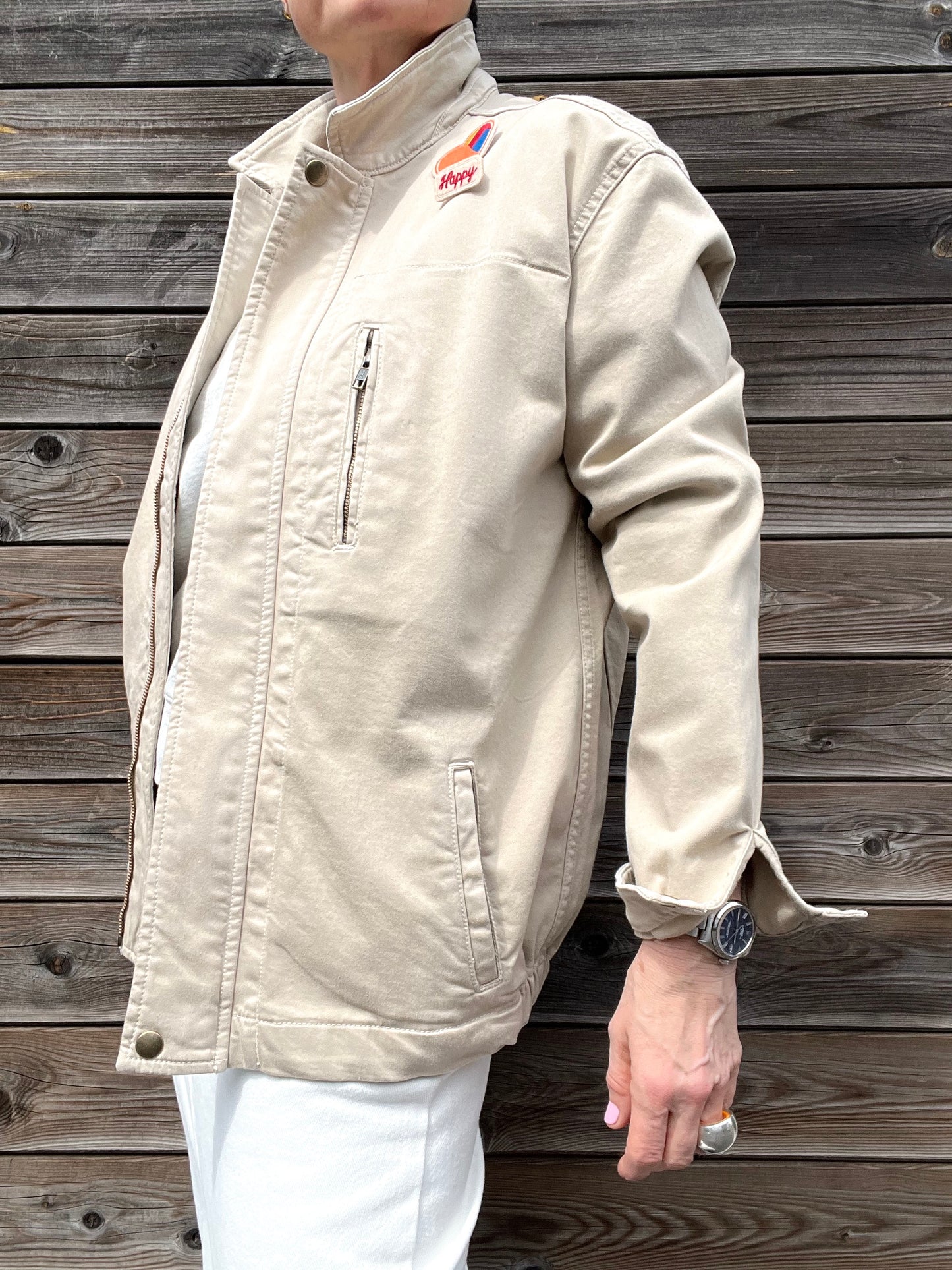 VADIE blouson en coton & broches