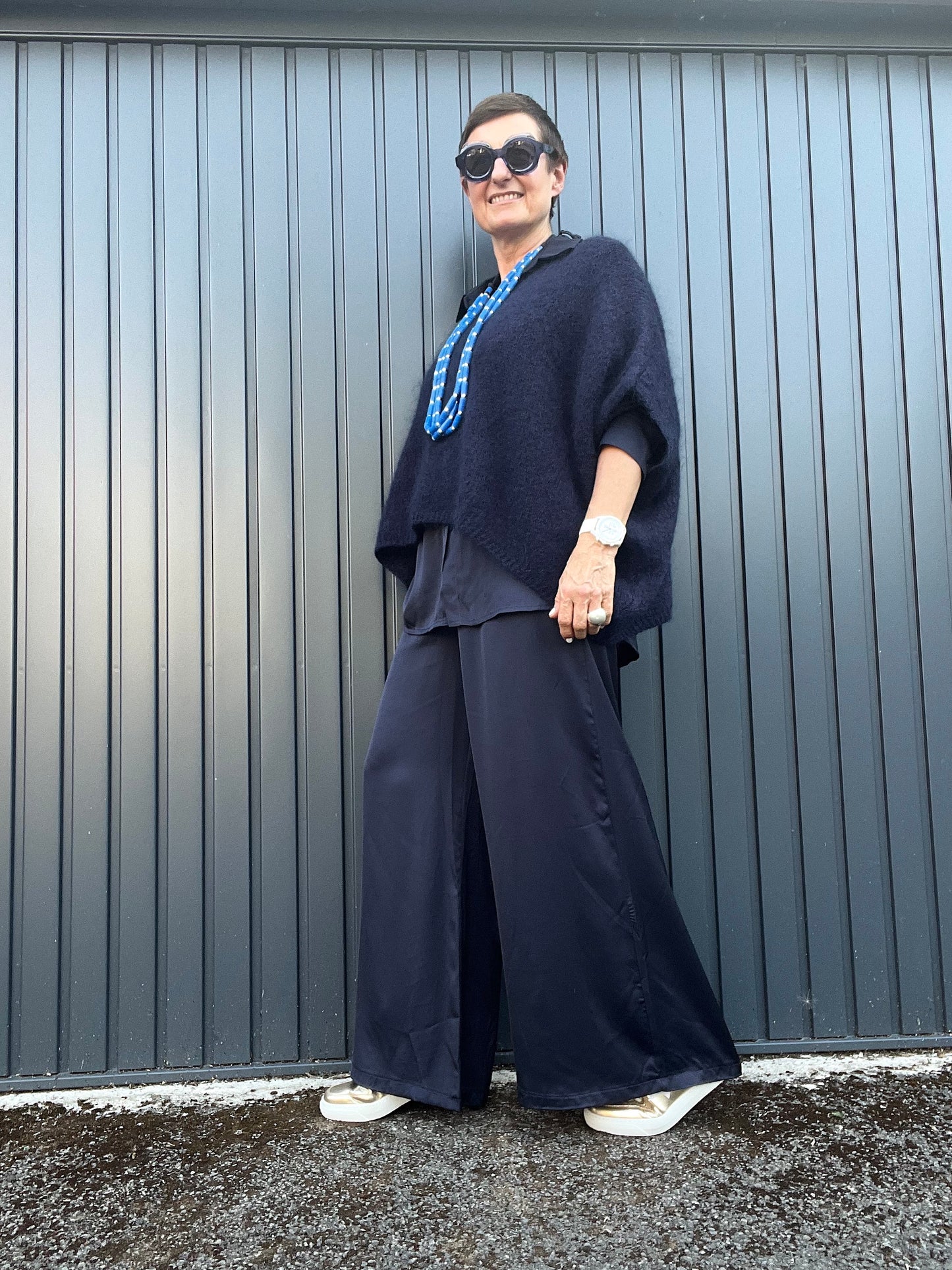 ARKA pantalon fluide en satin