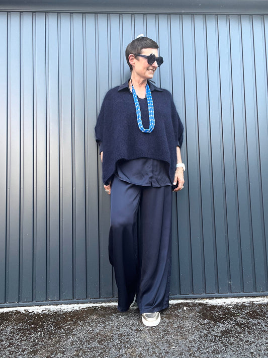 ARKA pantalon fluide en satin