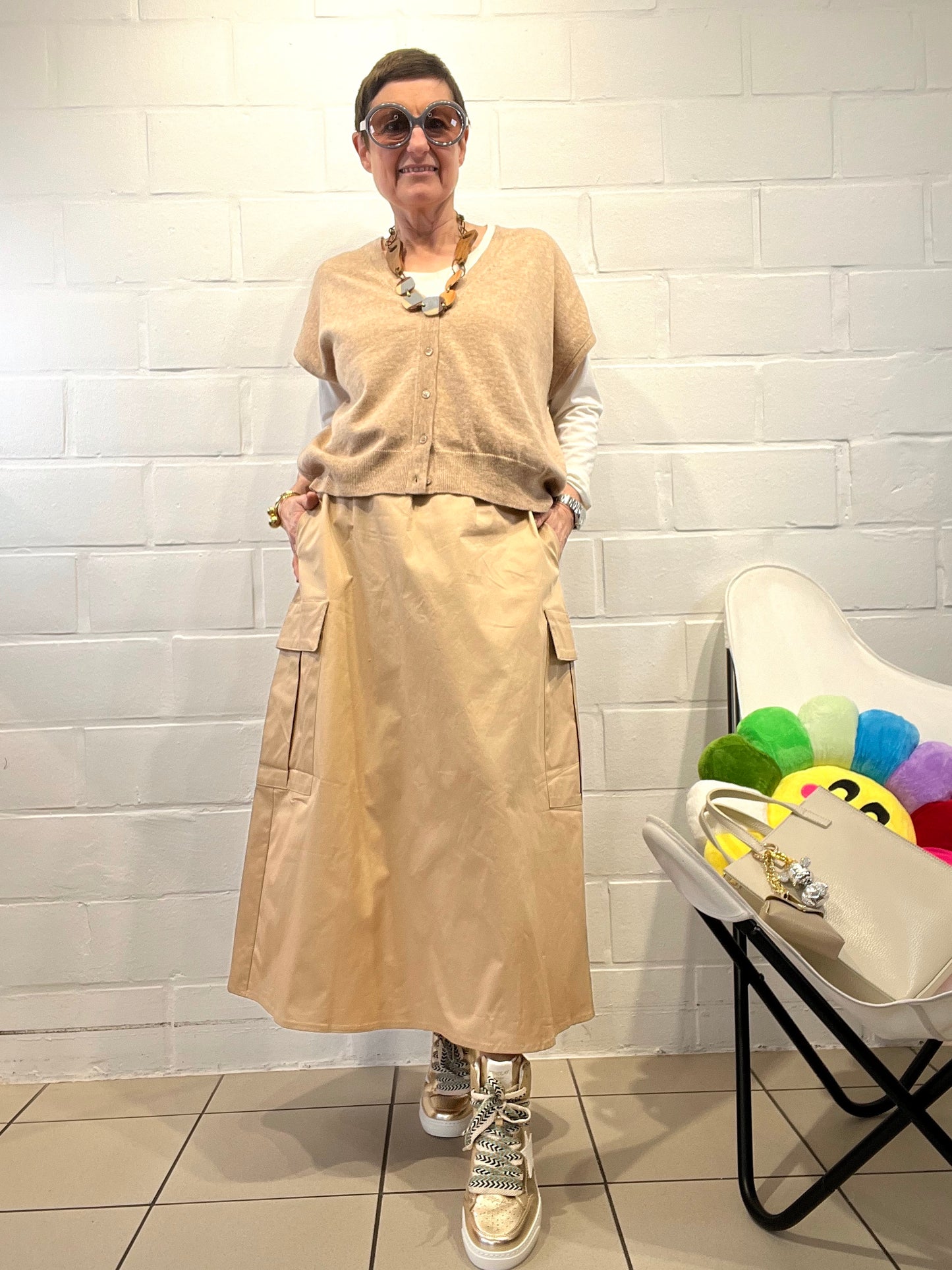 NEVADA jupe longue & poches cargo