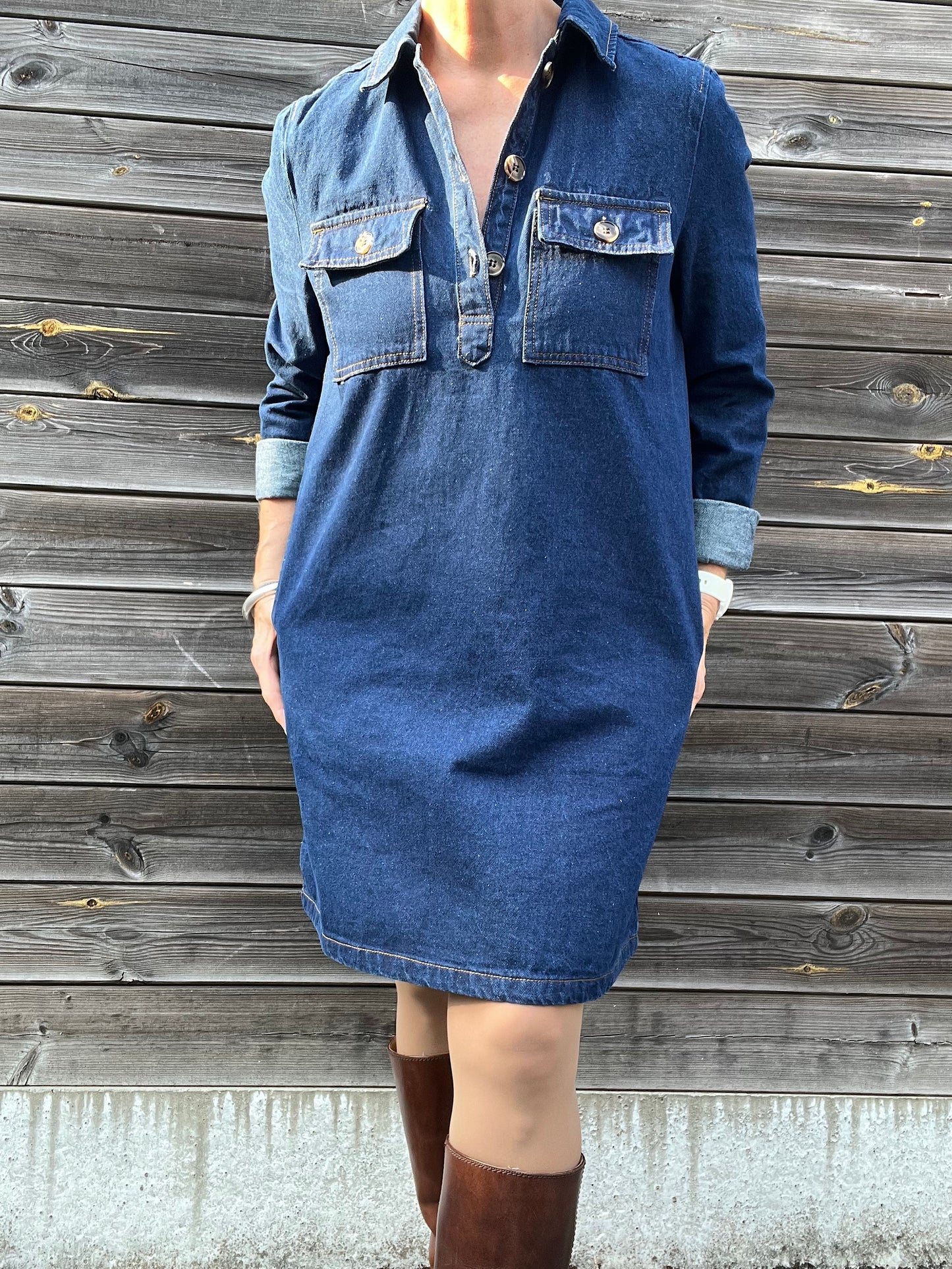HABI robe en denim