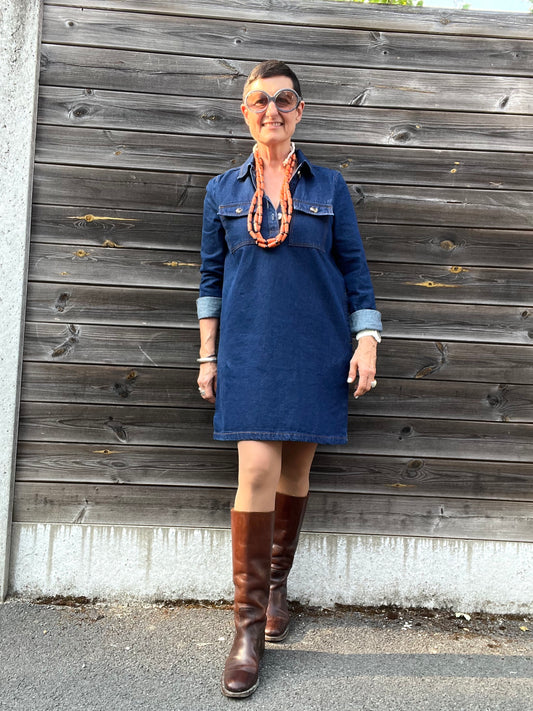 HABI robe en denim