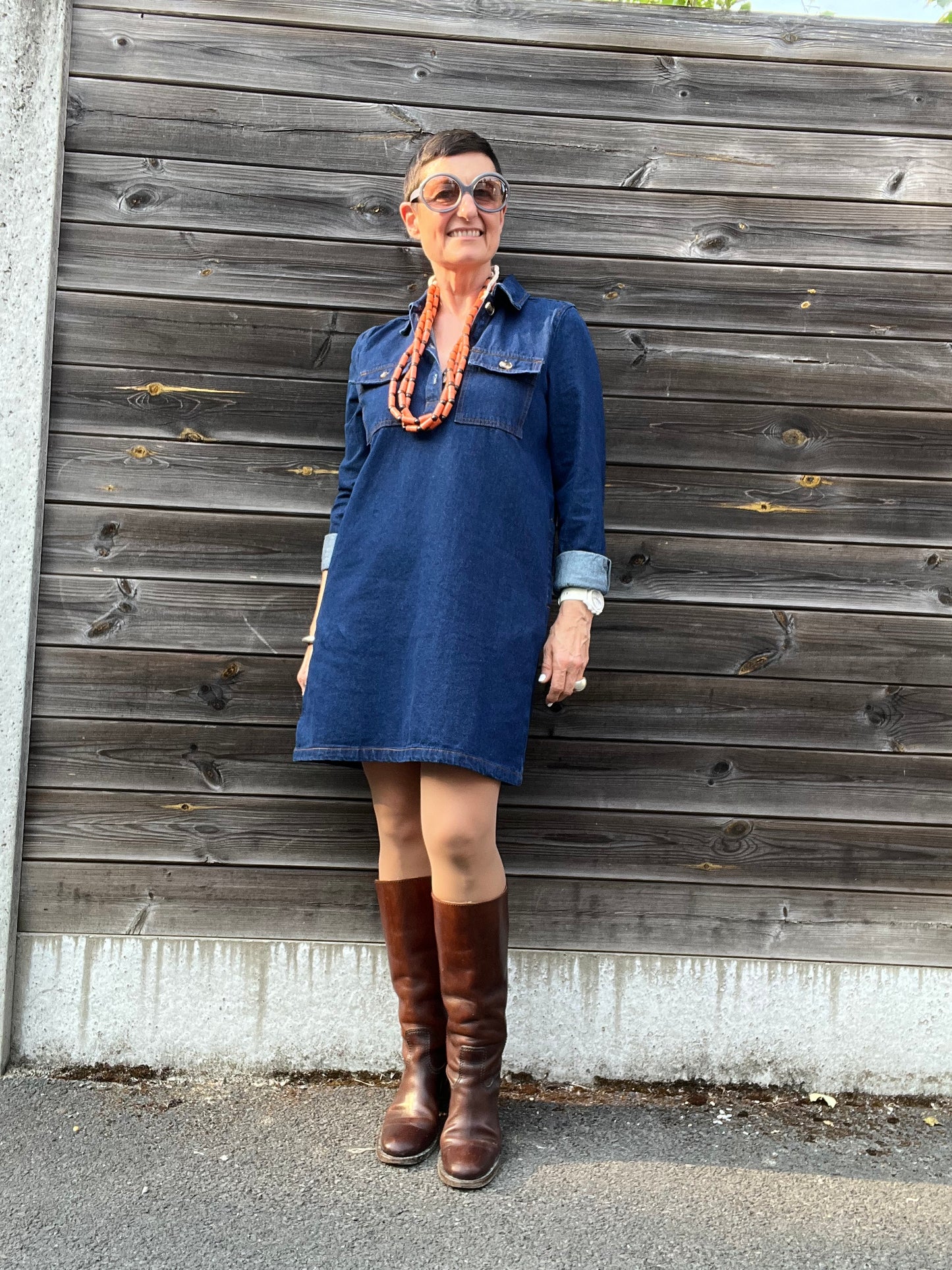 HABI robe en denim
