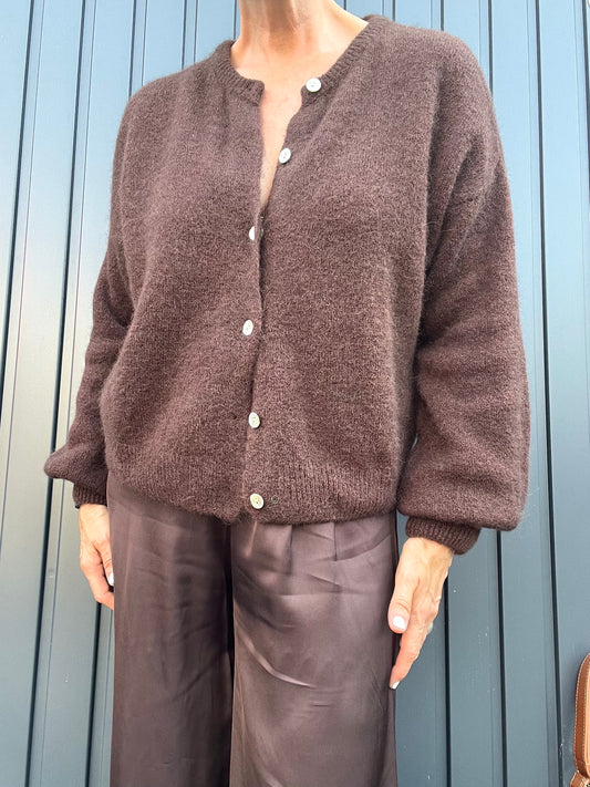 LISE gilet alpaca choco