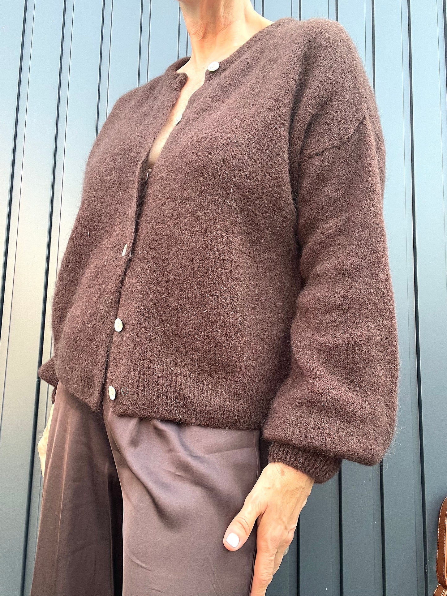 LISE gilet alpaca choco