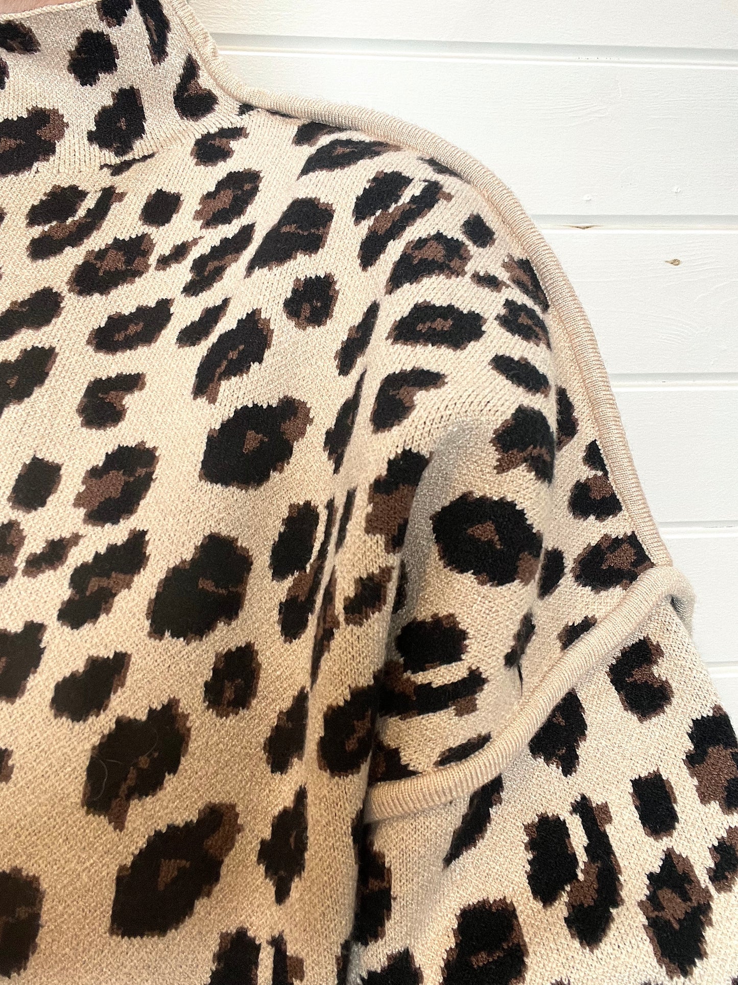 AMPLY pull maille compacte motif léo