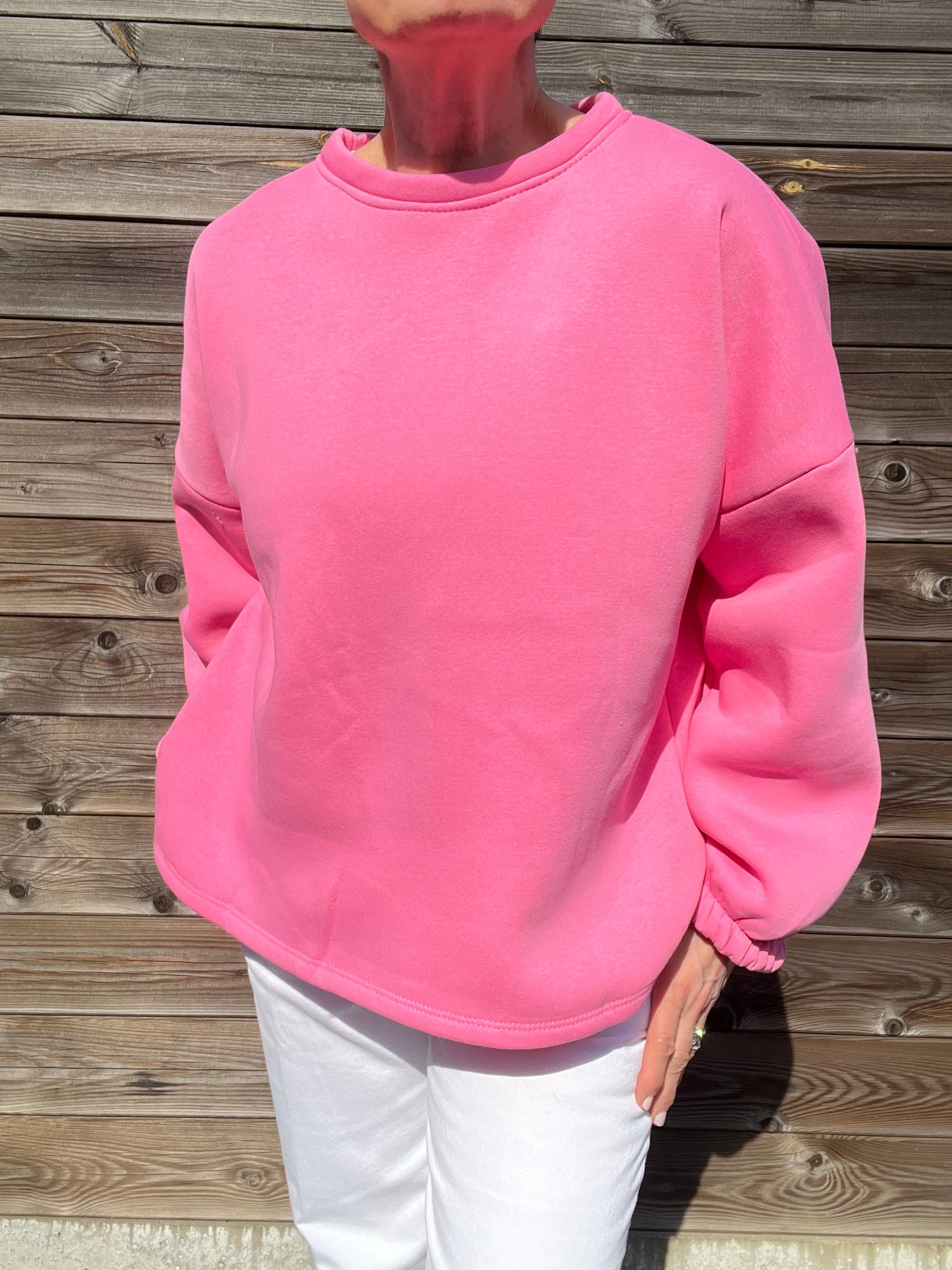 BISOU sweat brodé "BISOU" pink/multi