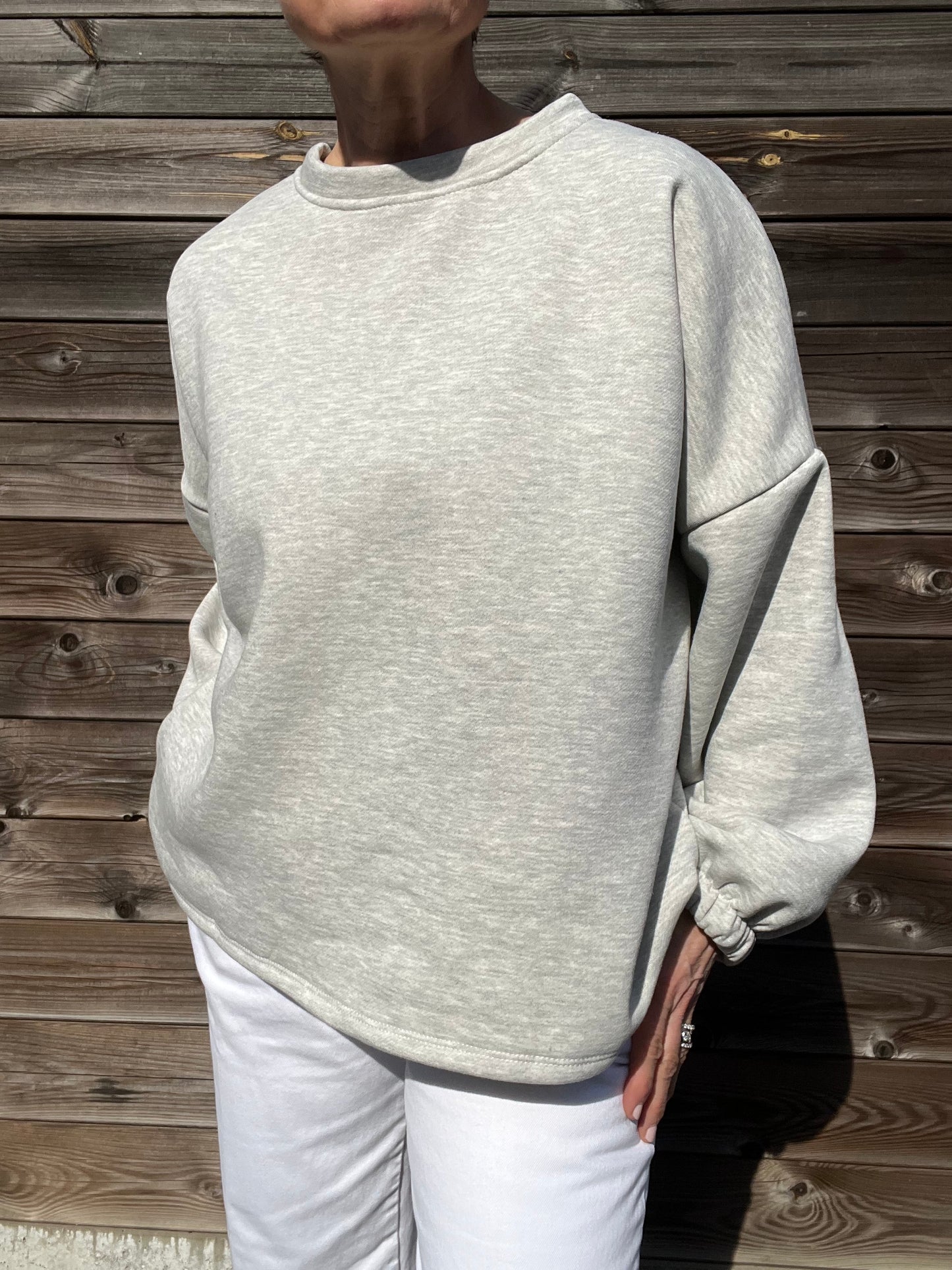 BISOU sweat brodé "BISOU" grey multi