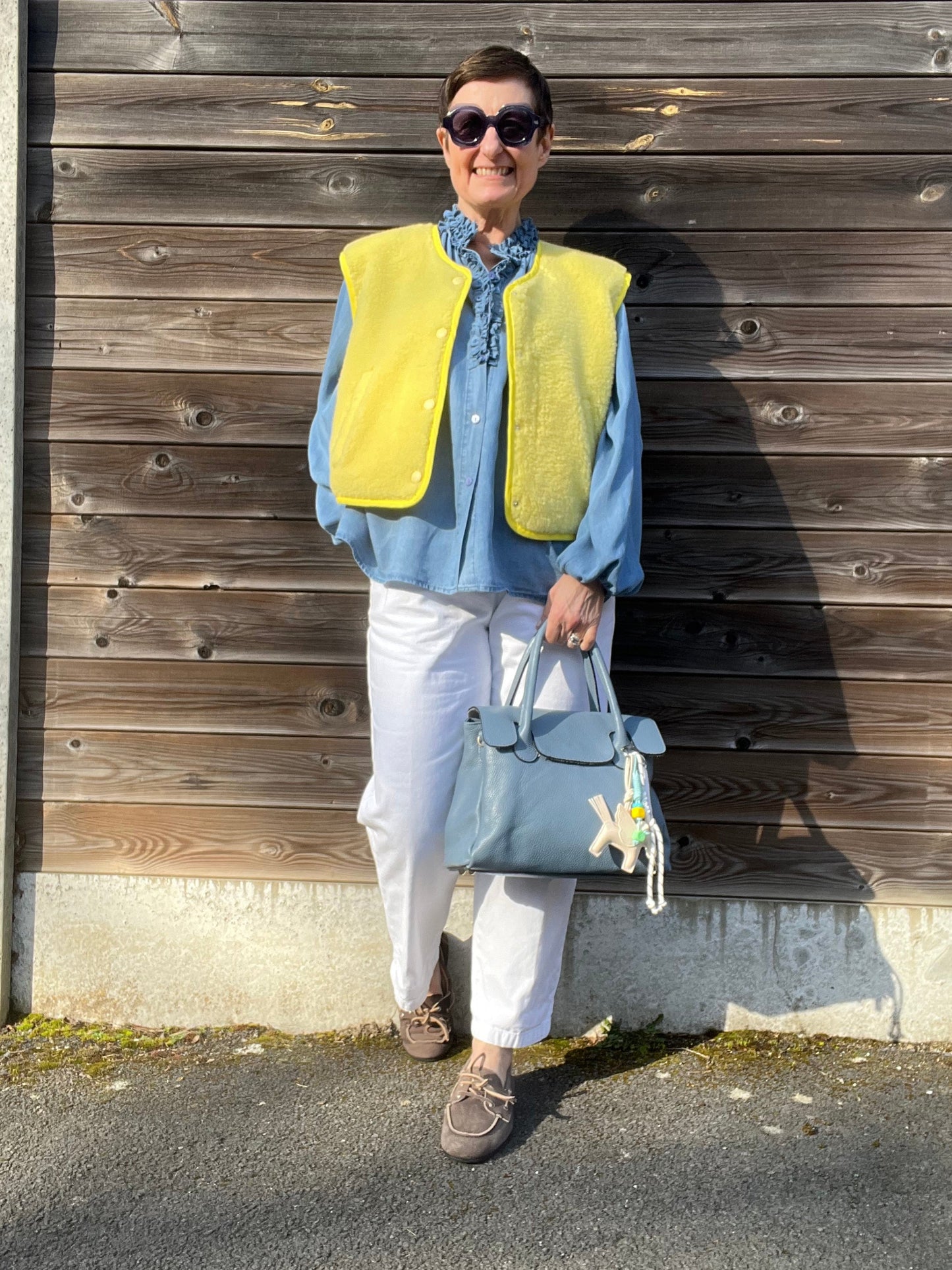 THEODORE gilet teddy butter yellow