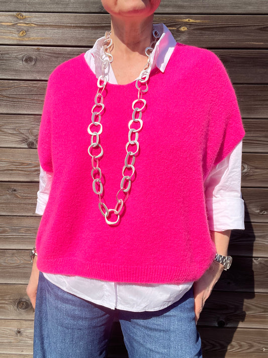 OPTION pull sans manches pink fluo