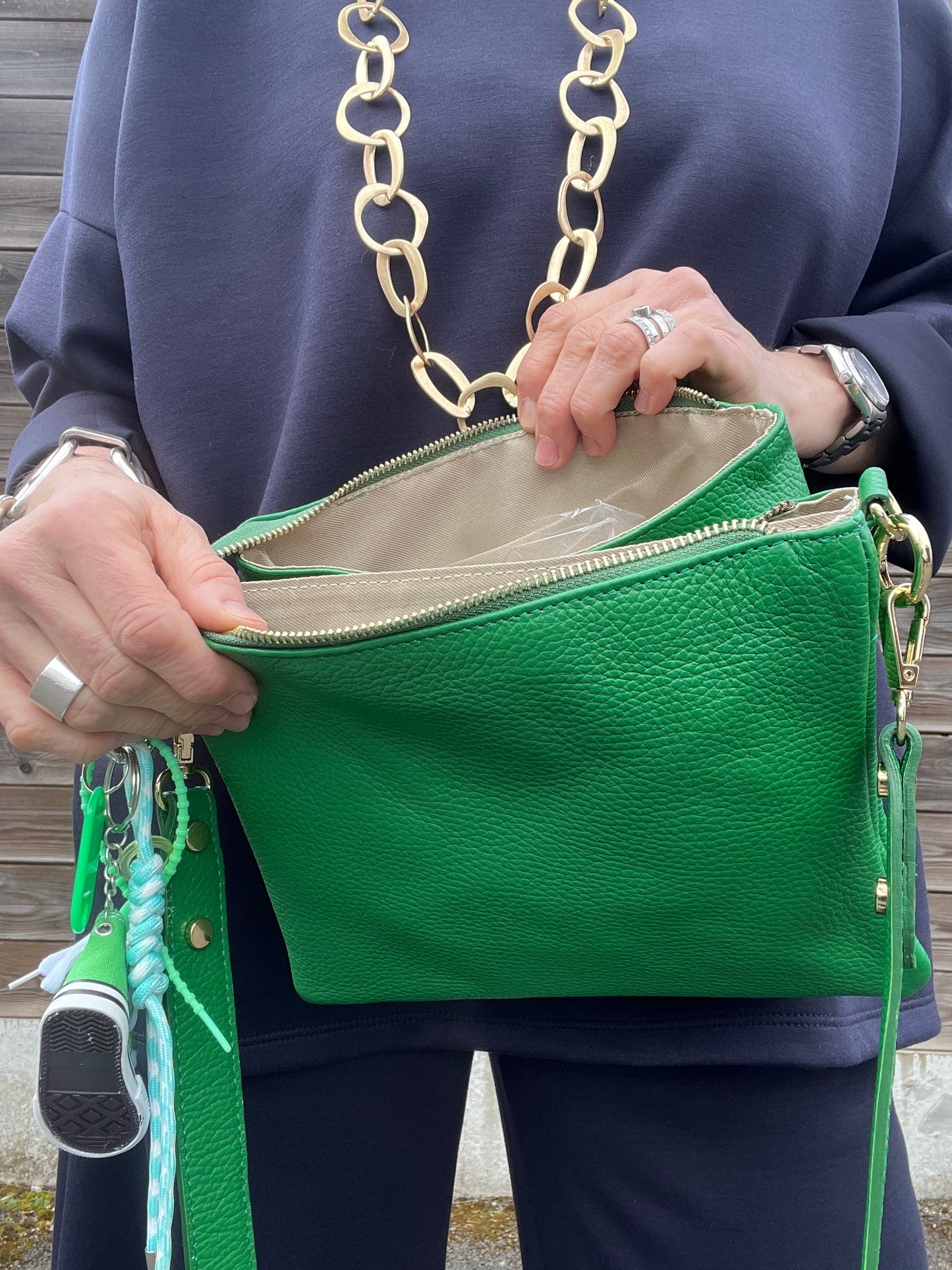 TRIPTIC pochette triple grass
