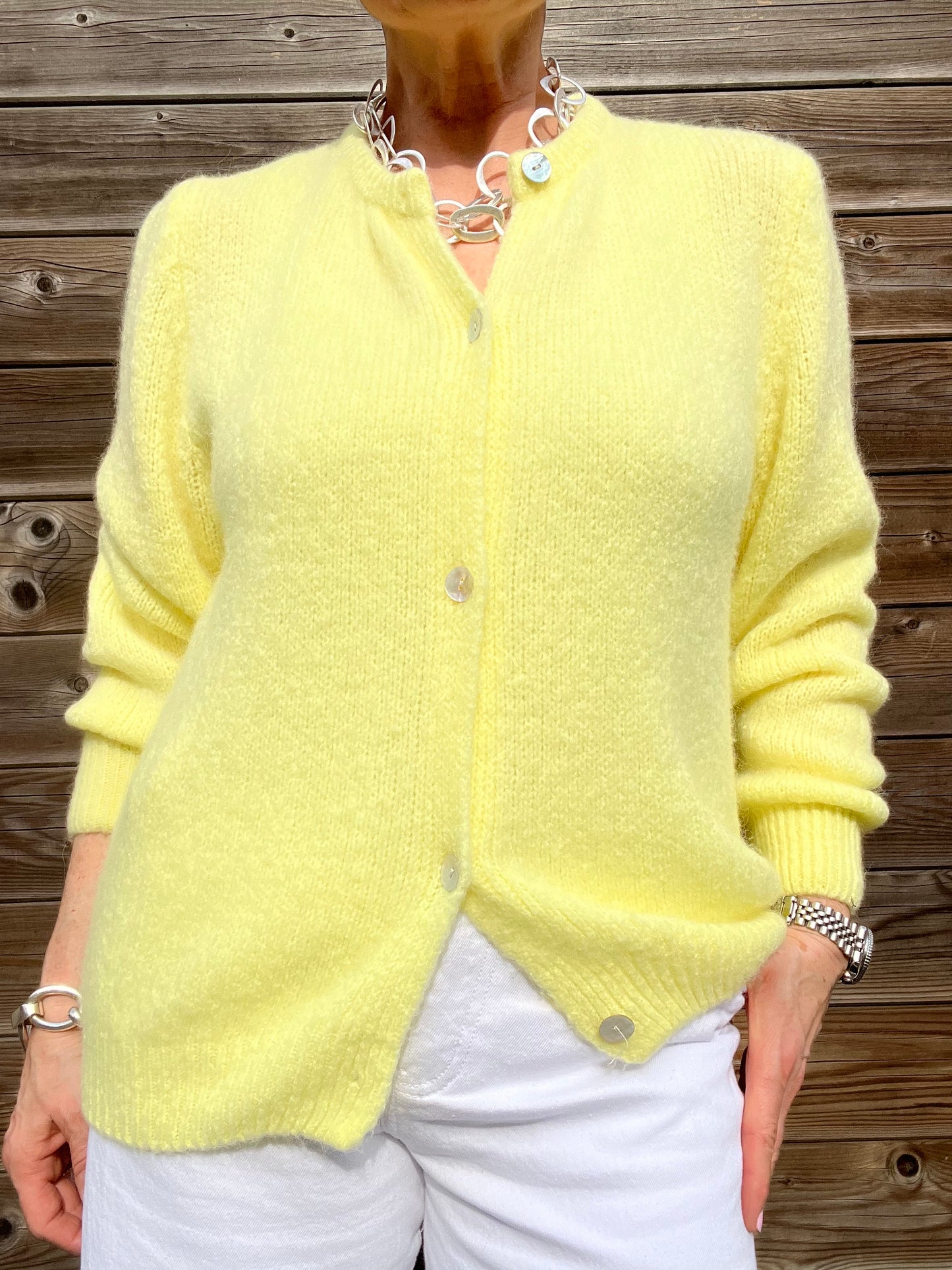 TUBE gilet alpaga butter yellow