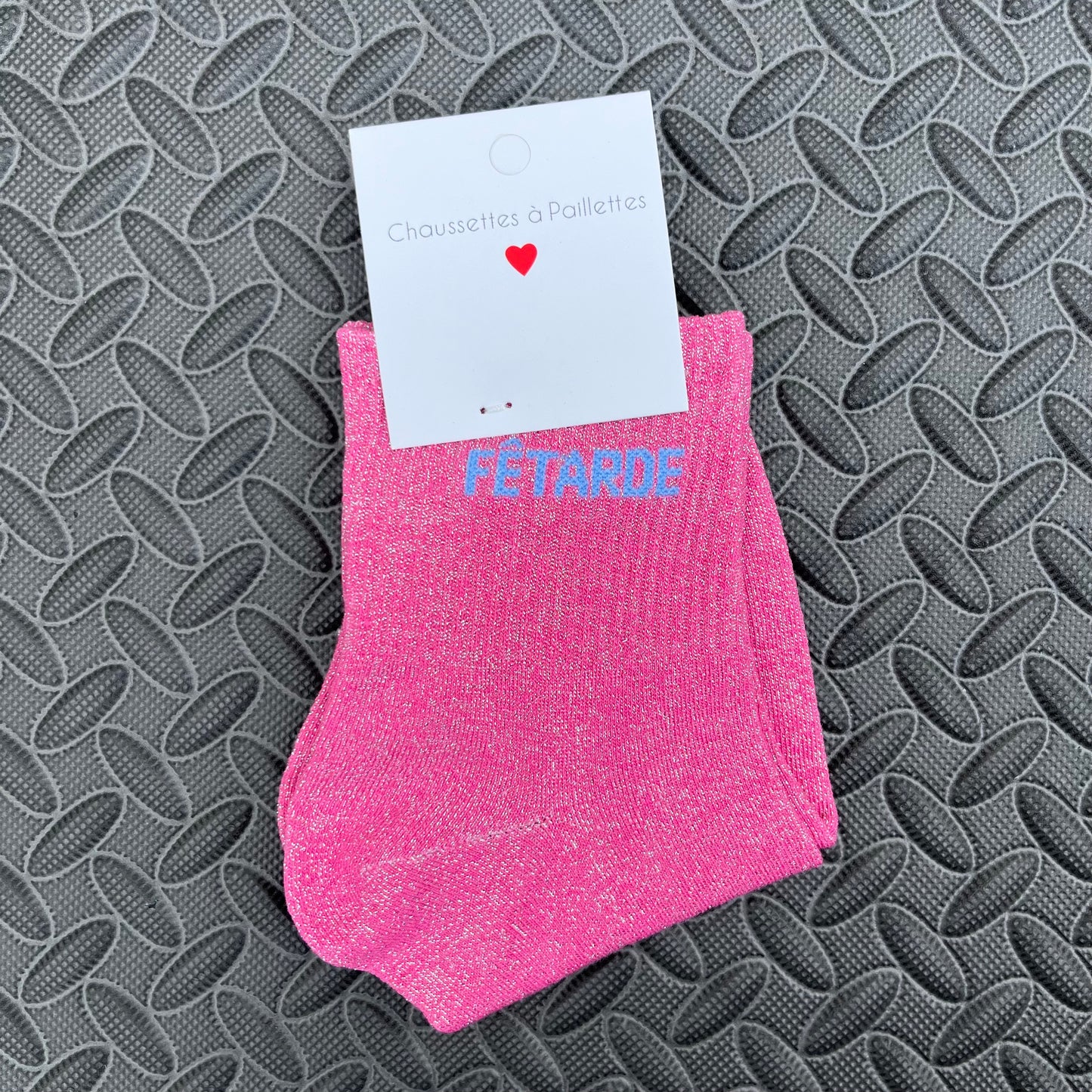 SOCK chaussette glitter à message