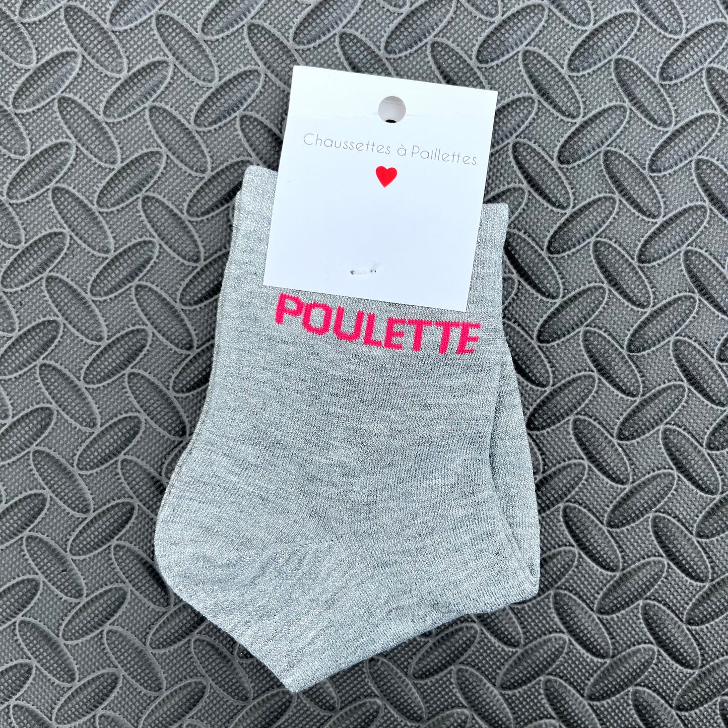 SOCK chaussette glitter à message