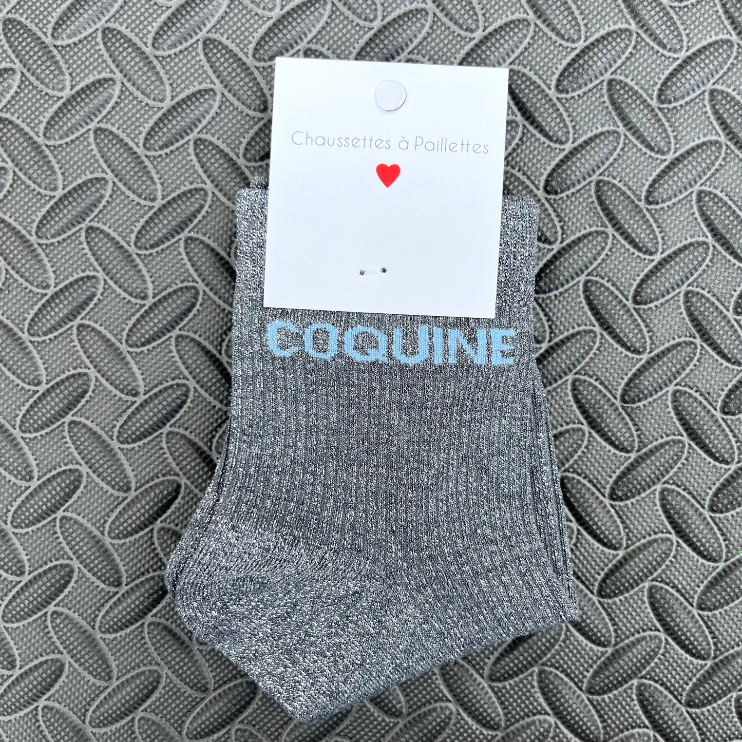 SOCK chaussette glitter à message