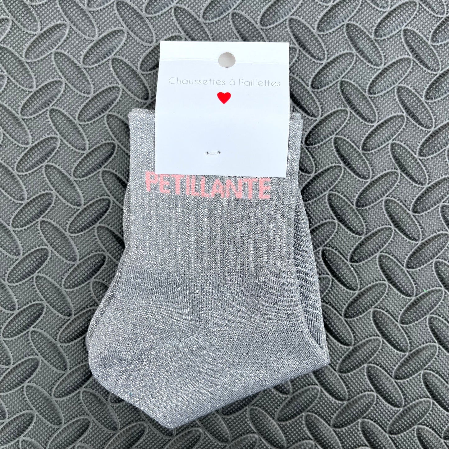 SOCK chaussette glitter à message