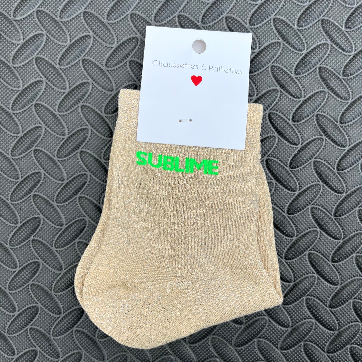 SOCK chaussette glitter à message