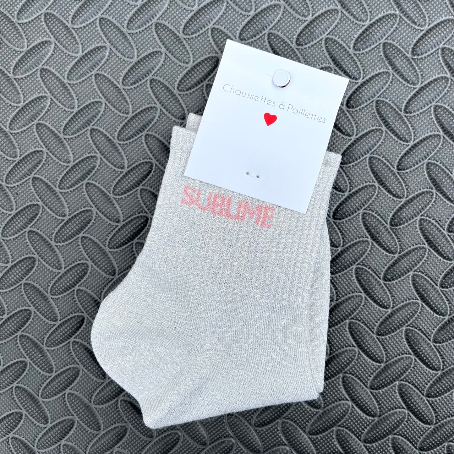 SOCK chaussette glitter à message