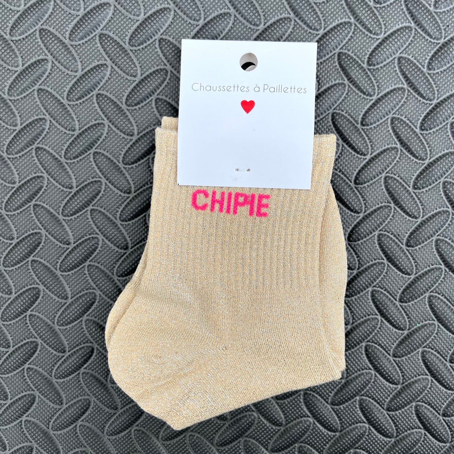 SOCK chaussette glitter à message