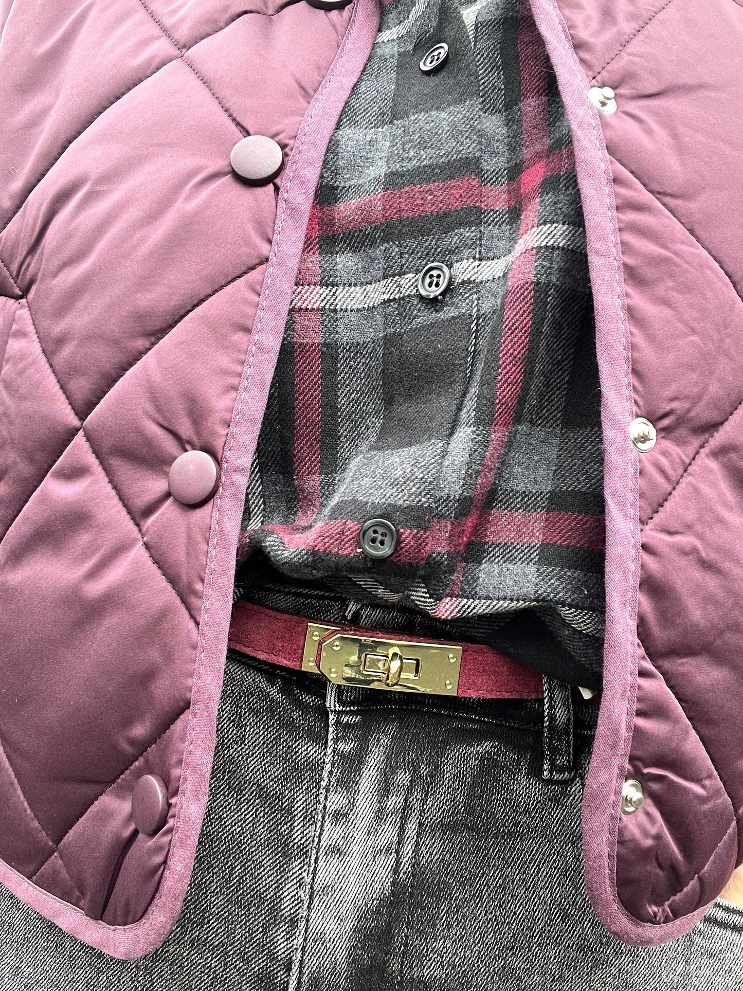 KELLIE ceinture fine & boucle serrure
