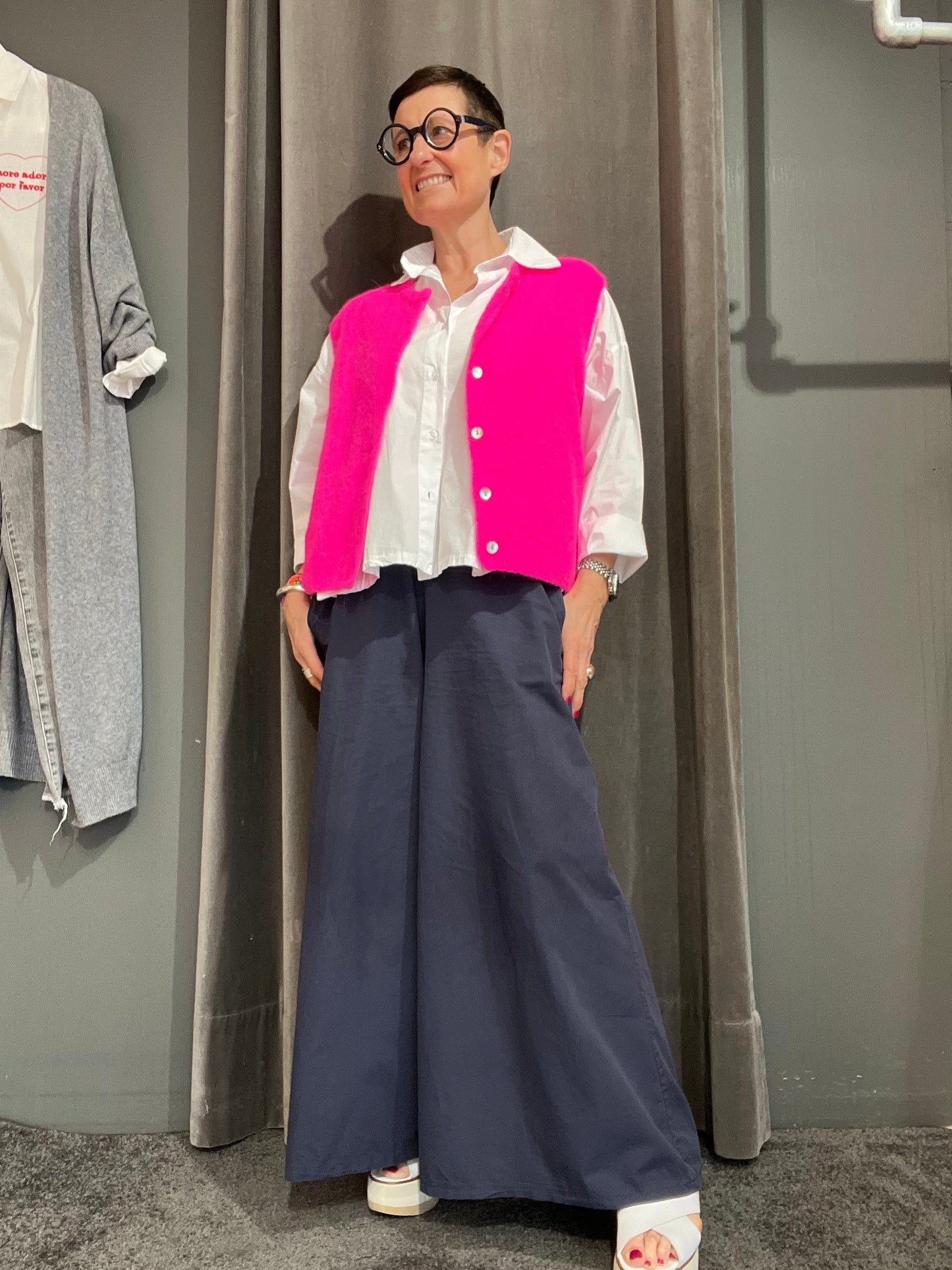 SUBWAY gilet sans manche alpaga neon pink