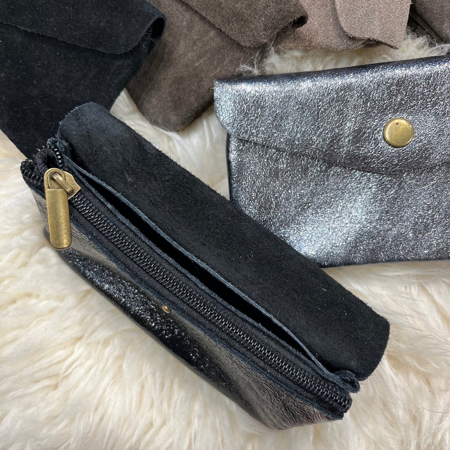 MONEY pochette/ portefeuille cuir ou daim