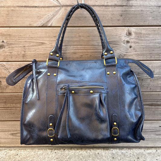 BIGBALUS maxi sac en cuir vintage