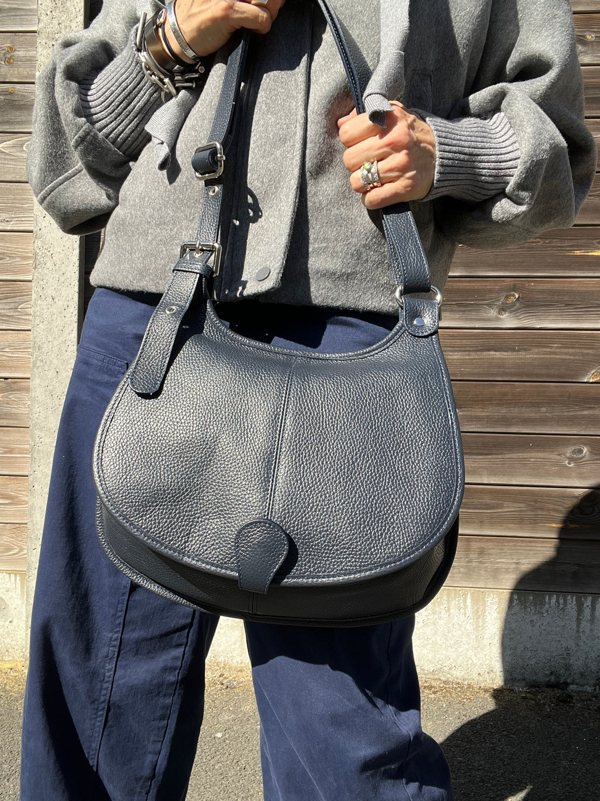 HEBE sac besace navy