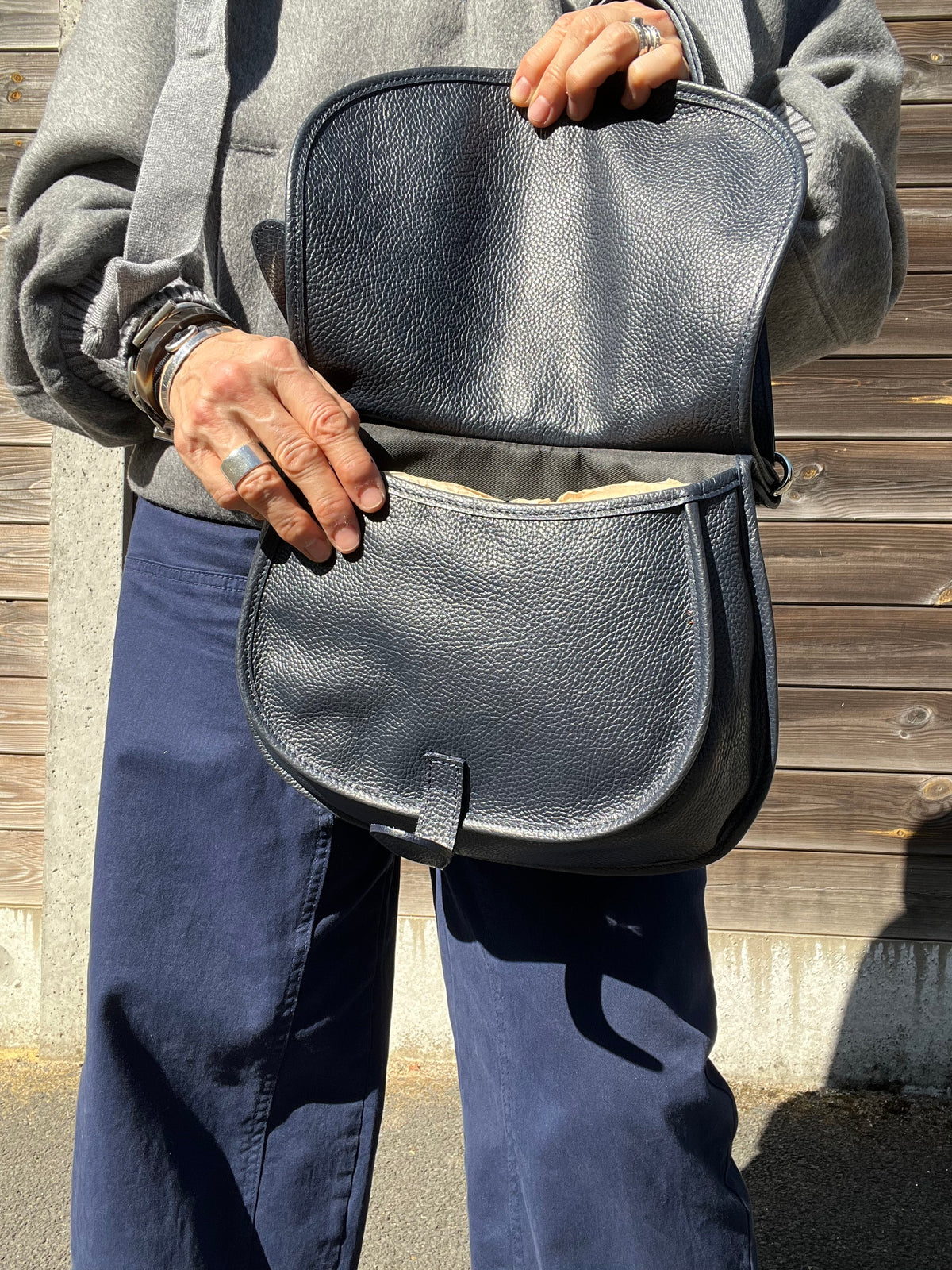 HEBE sac besace navy