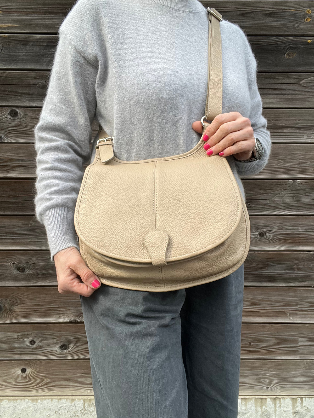 HEBE sac besace taupe