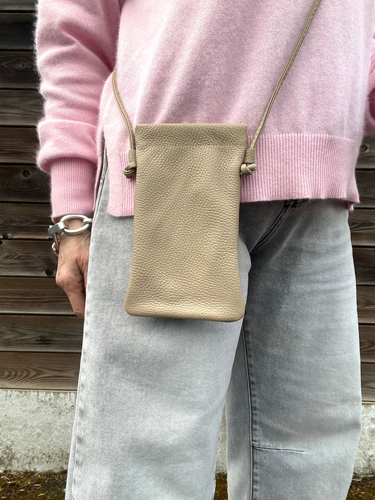 SOEURETTE mini sac téléphone taupe