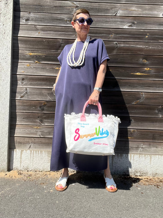 BARTH cabas en canvas brodé SUMMER VIBES