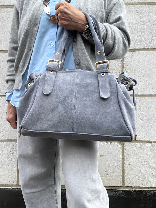 GERARD sac en daim froncé grey