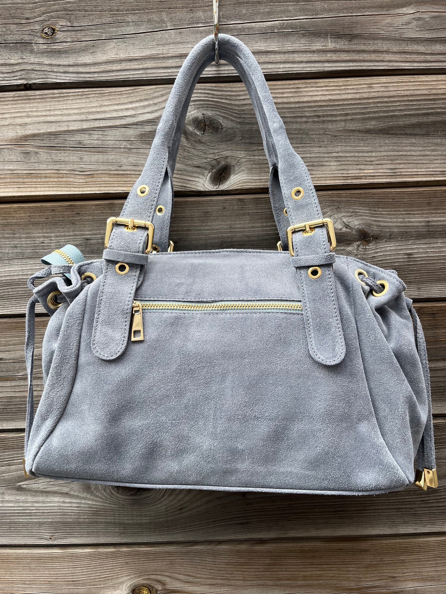 GERARD sac en daim froncé grey