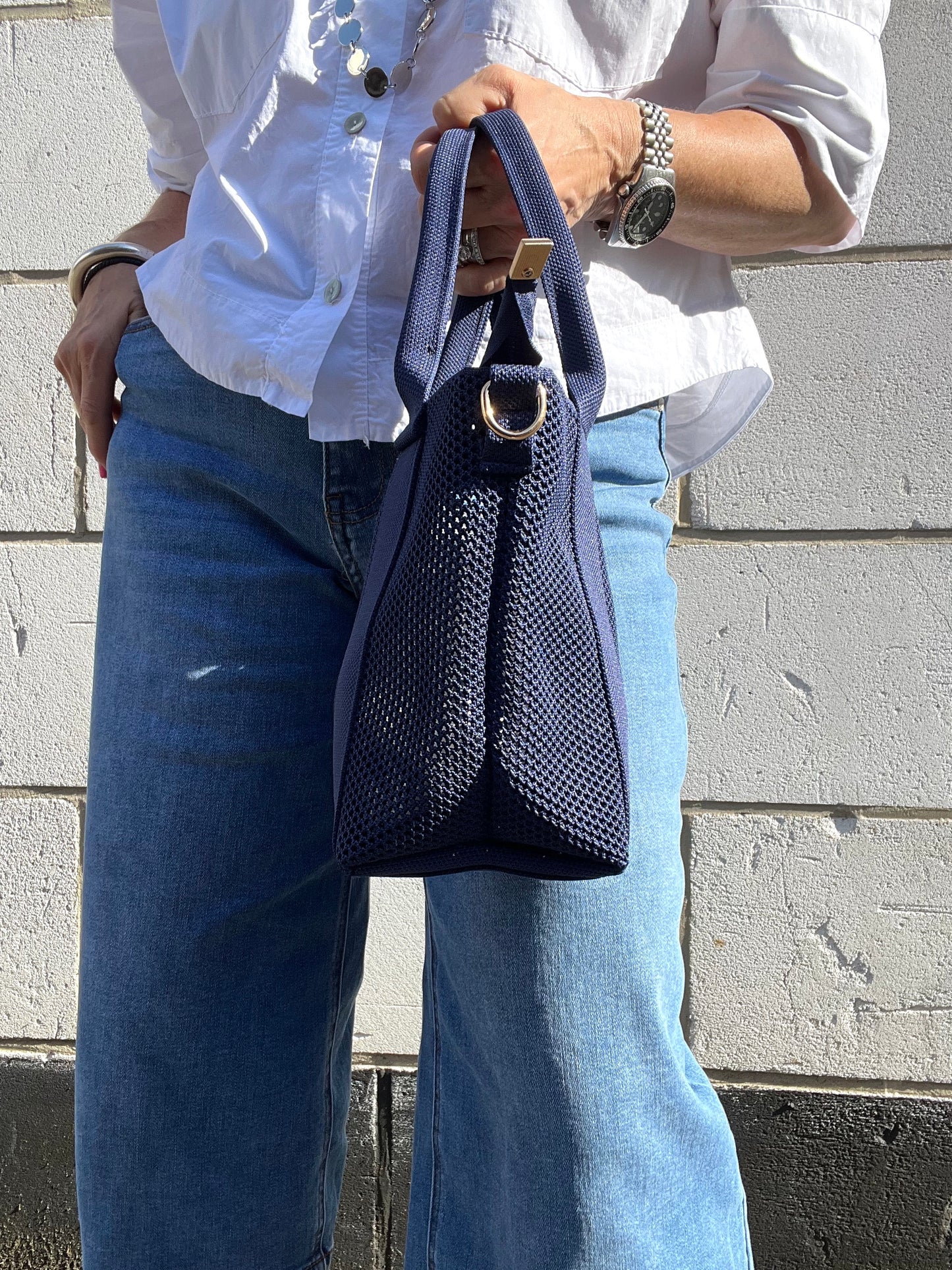 LOOM mini cabas en nylon technique navy