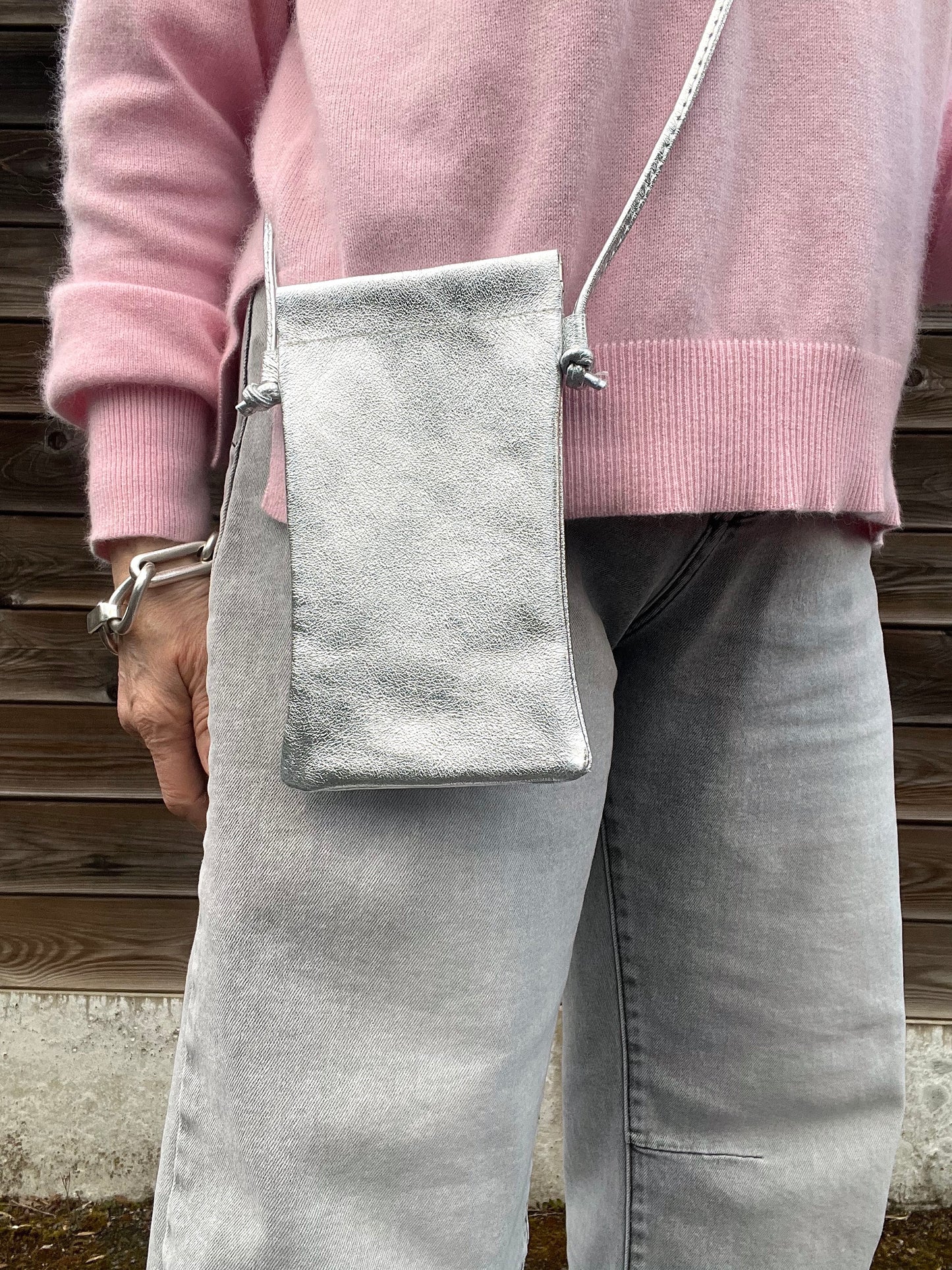 SOEURETTE mini sac téléphone silver