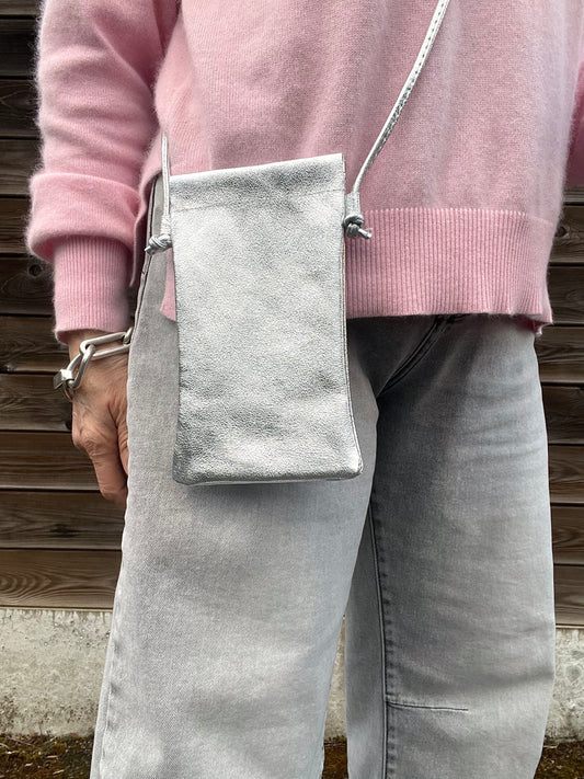 SOEURETTE mini sac téléphone silver